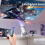 Mini projector with WiFi and Bluetooth, Outdoor Portable Movie Projector